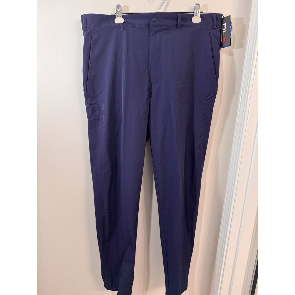 RLX Ralph Lauren Performance Golf Tapered Pants Mens Size 36 x 32 Navy Blue NWT